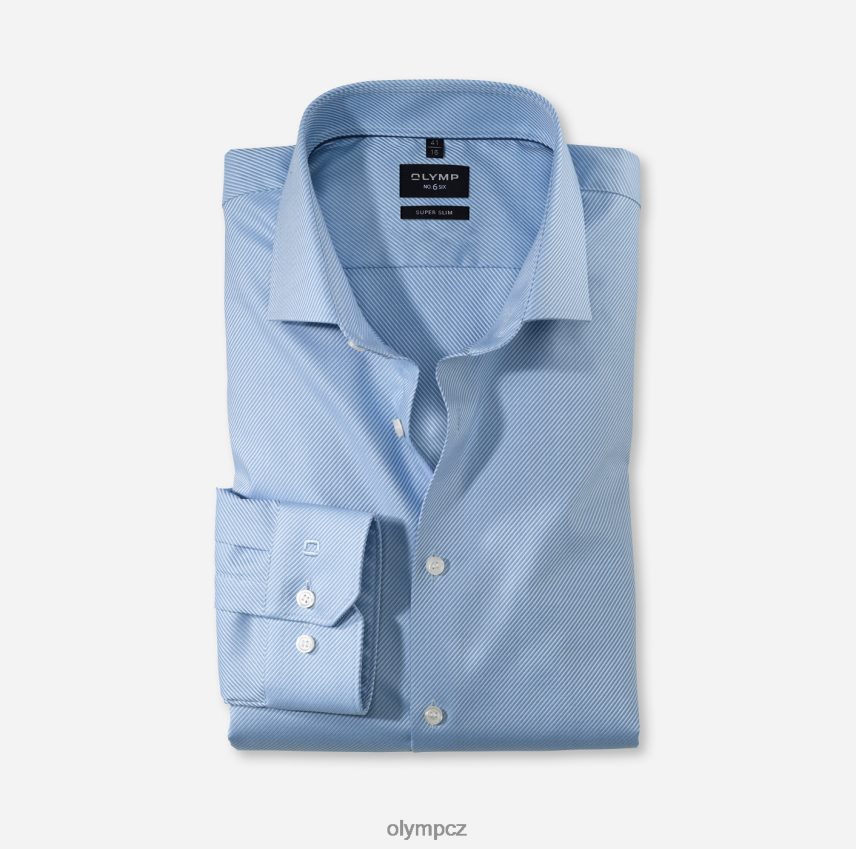 oblečení OLYMP Ne. šest super slim, obchodní košile, královský kent, bleu PN444685