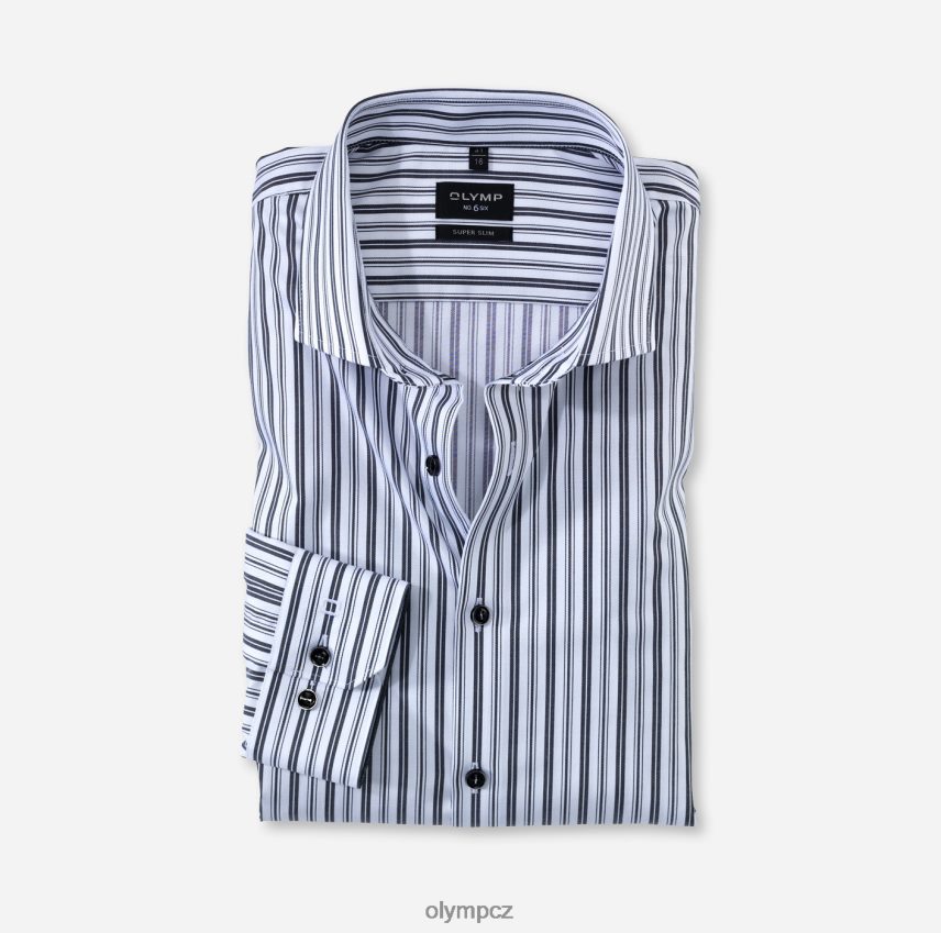 oblečení OLYMP Ne. šest super slim, obchodní košile, královský kent, černá PN4446196