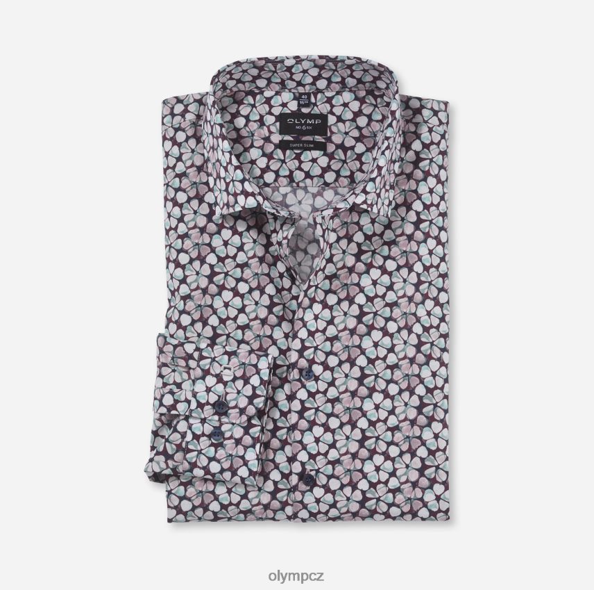 oblečení OLYMP Ne. šest super slim, obchodní košile, moderní kent, smaragd PN44461