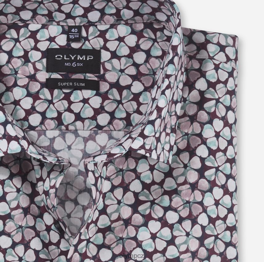 oblečení OLYMP Ne. šest super slim, obchodní košile, moderní kent, smaragd PN44461