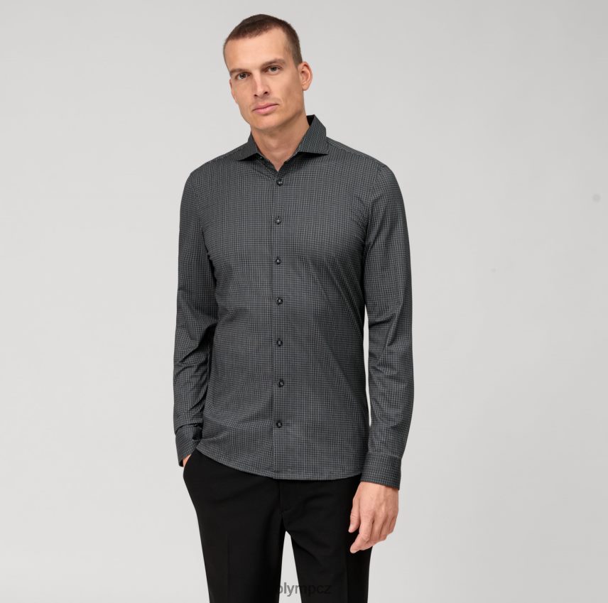 oblečení OLYMP Ne. six 24/sedm super slim, business shirt, kent, black PN4446100