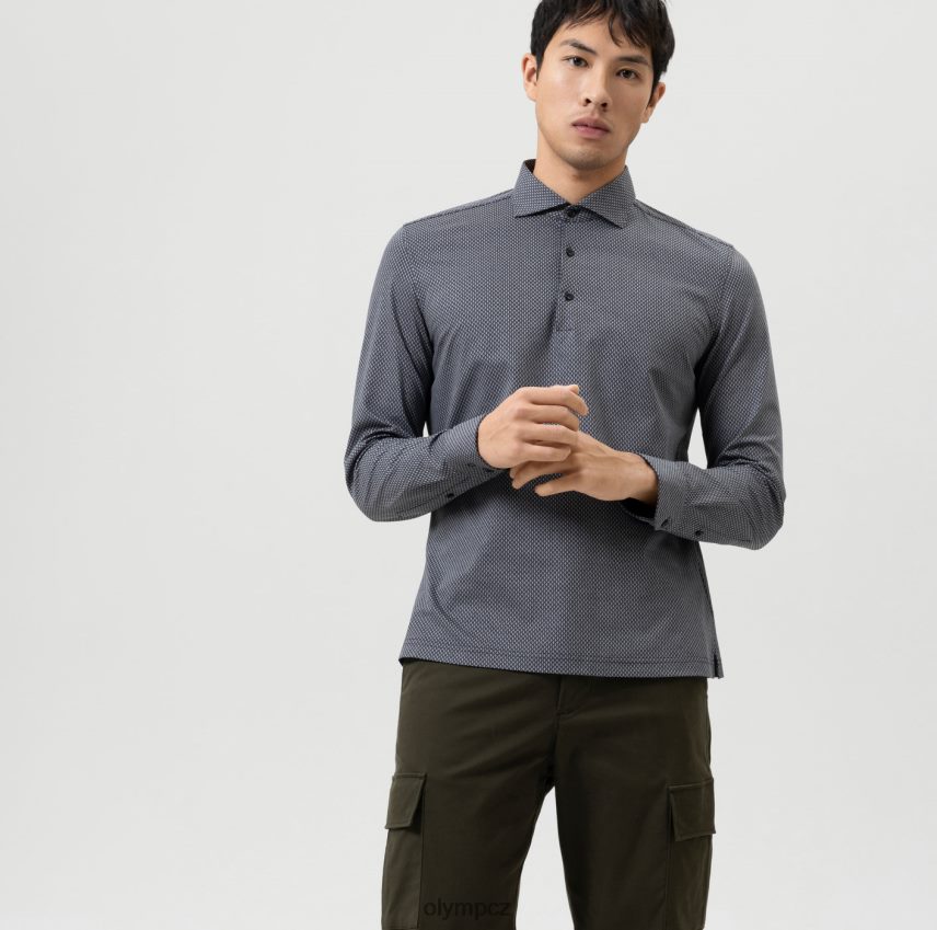 oblečení OLYMP Ne. six 24/sedm super slim, business shirt, kent, black PN444697