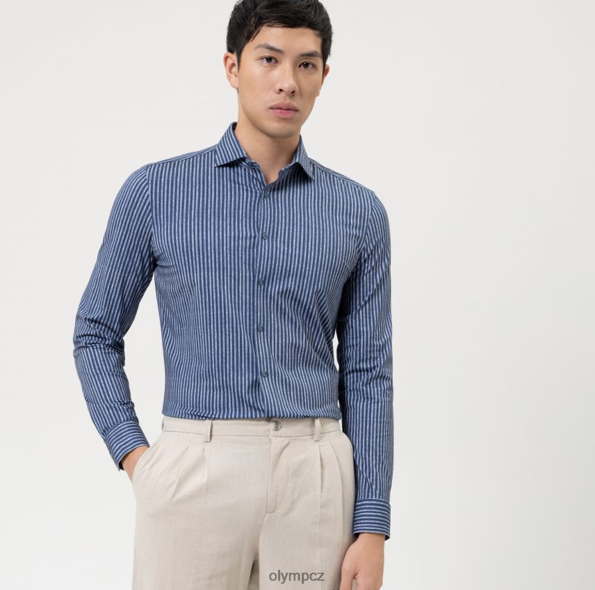 oblečení OLYMP Ne. six 24/sedm super slim, business shirt, kent, marine PN4446105
