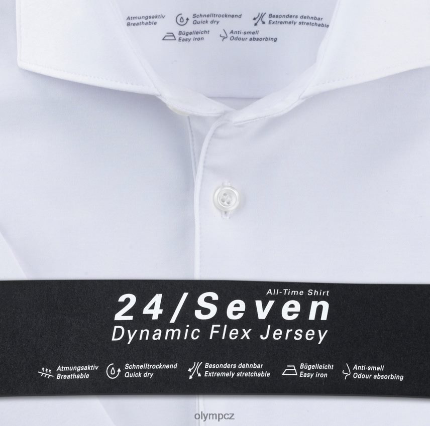 oblečení OLYMP Ne. six 24/sedm super slim, business shirt, kent, white PN4446261