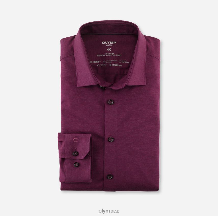 oblečení OLYMP Ne. six 24/sedm super slim, business shirt, urban kent, garnet PN4446249