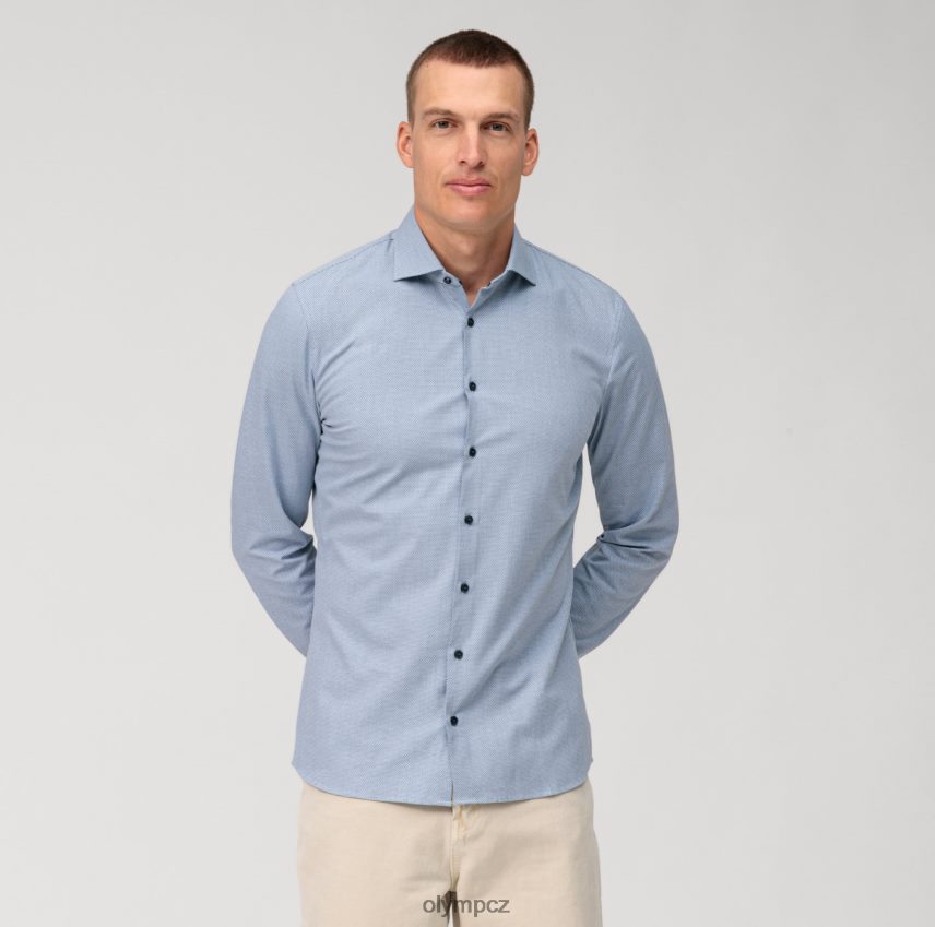 oblečení OLYMP Ne. six 24/sedm super slim, business triko, dlouhý rukáv extra dlouhý, kent, bleu PN4446305