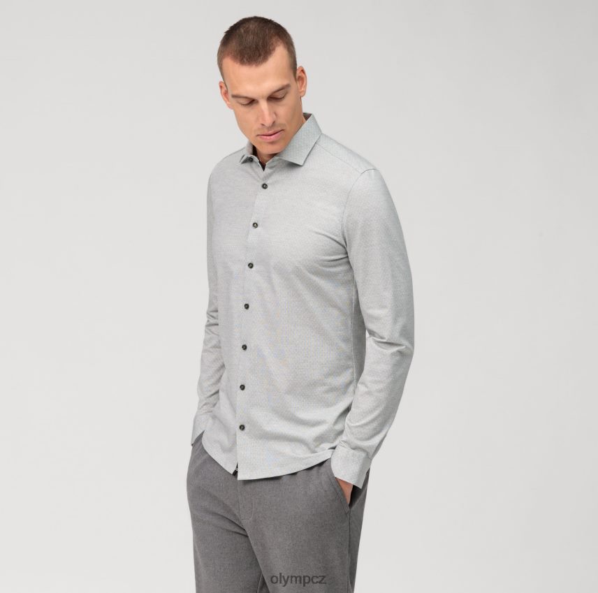 oblečení OLYMP Ne. six 24/sedm super slim, business triko, moderní kent, olivové PN444671