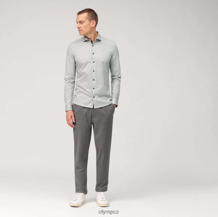 oblečení OLYMP Ne. six 24/sedm super slim, business triko, moderní kent, olivové PN444671