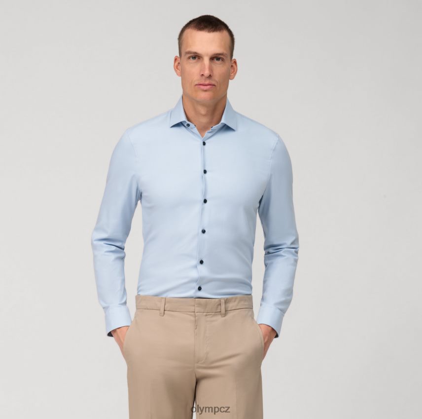 oblečení OLYMP Ne. six 24/sedm super slim, business triko, moderní kent, světle modrá PN444649