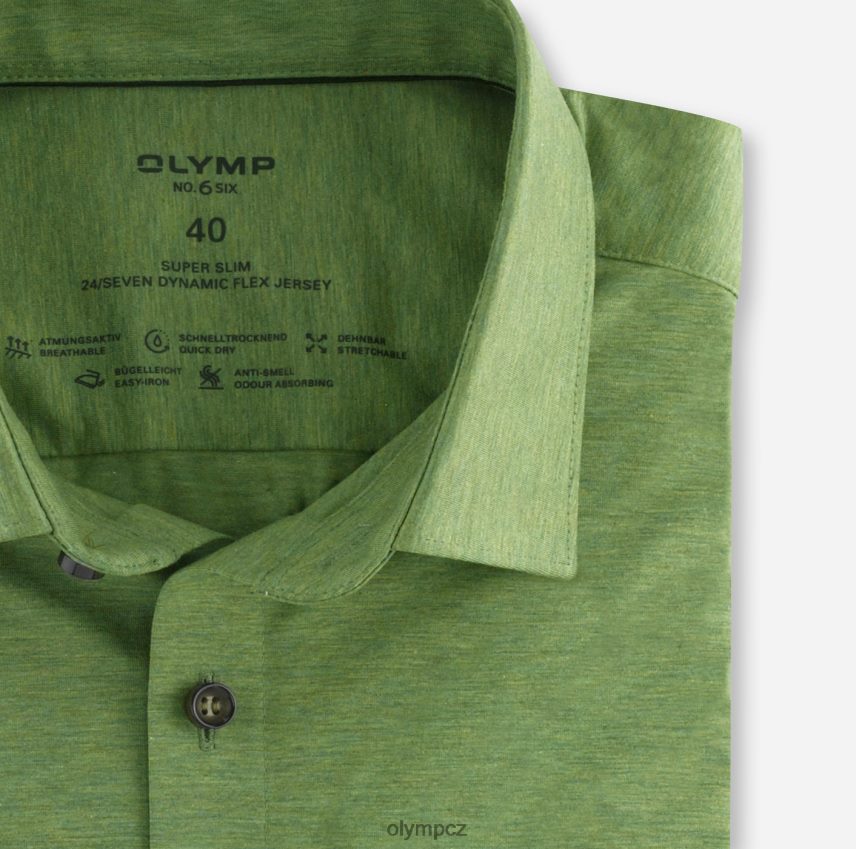 oblečení OLYMP Ne. six 24/sedm super slim, business triko, urban kent, křišťálově zelená PN4446198