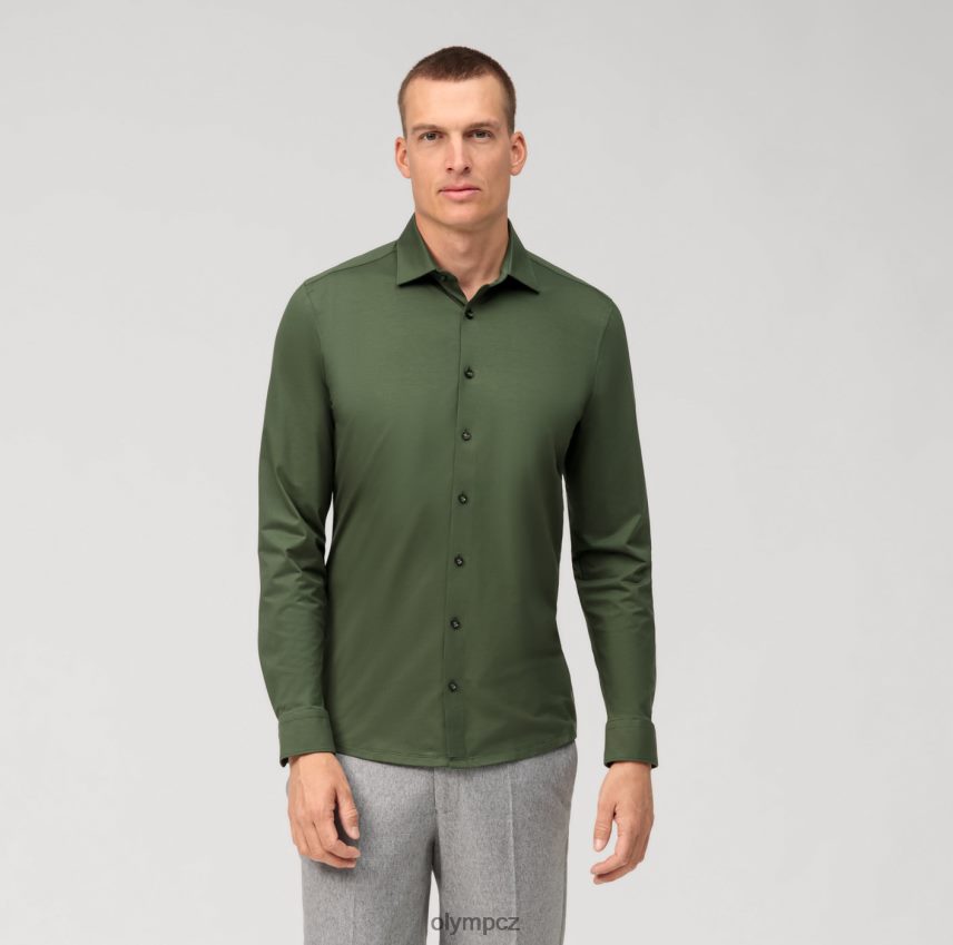 oblečení OLYMP Ne. six 24/seven super slim, business triko, dlouhý rukáv extra dlouhý, městský kent, tmel PN4446304