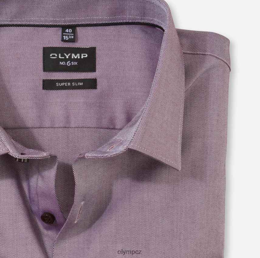 oblečení OLYMP Ne. six super slim, business shirt, urban kent, chianti PN4446136