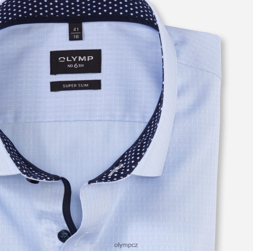 oblečení OLYMP Ne. six super slim, business triko, dlouhý rukáv extra dlouhý, moderní kent, bleu PN4446292
