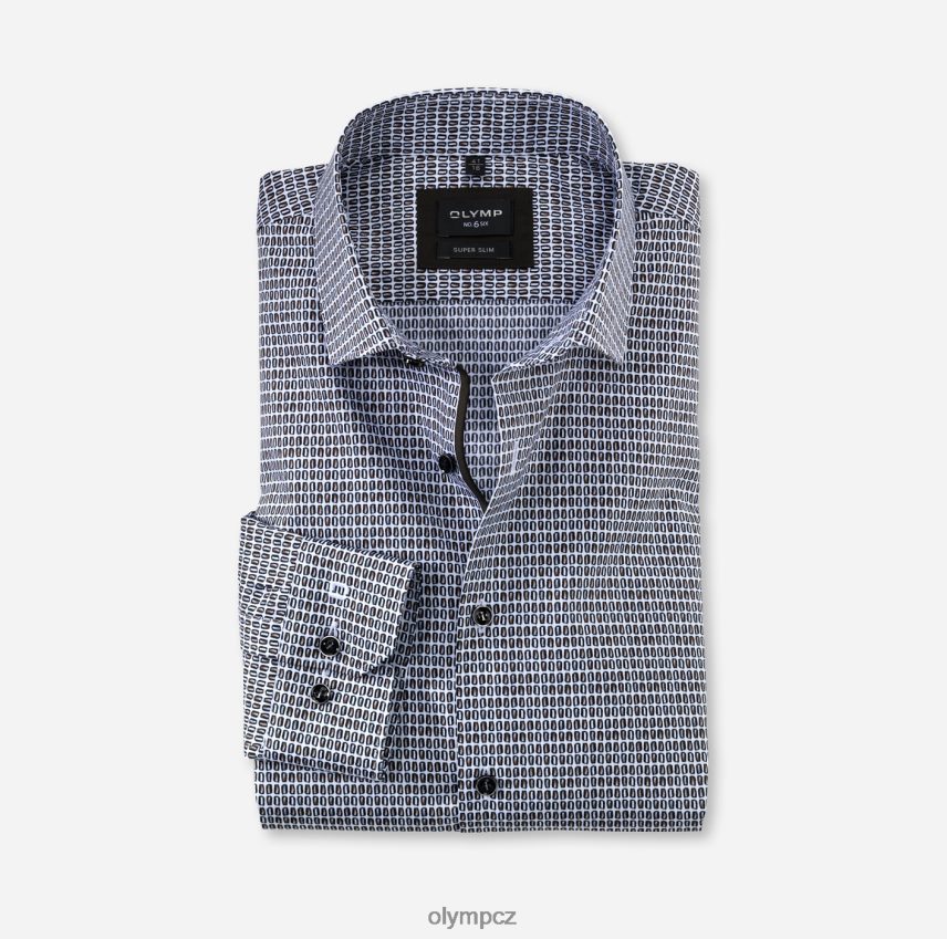 oblečení OLYMP Ne. six super slim, business triko, dlouhý rukáv extra dlouhý, moderní kent, hnědá PN4446313
