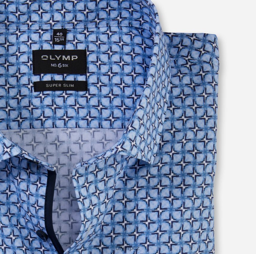 oblečení OLYMP Ne. six super slim, business triko, moderní kent, bleu PN444615