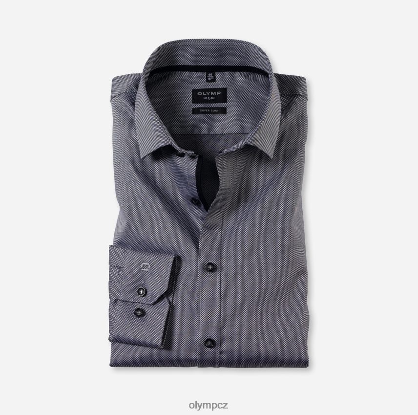 oblečení OLYMP Ne. six super slim, business triko, moderní kent, černá PN4446227