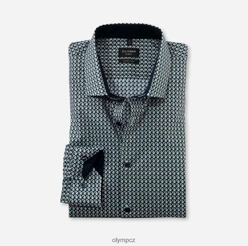 oblečení OLYMP Ne. six super slim, business triko, moderní kent, limetka PN4446195