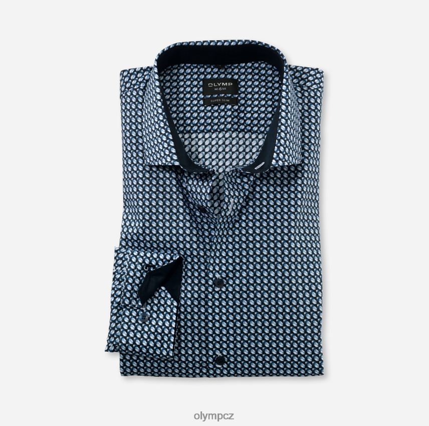 oblečení OLYMP Ne. six super slim, business triko, moderní kent, marine PN4446183