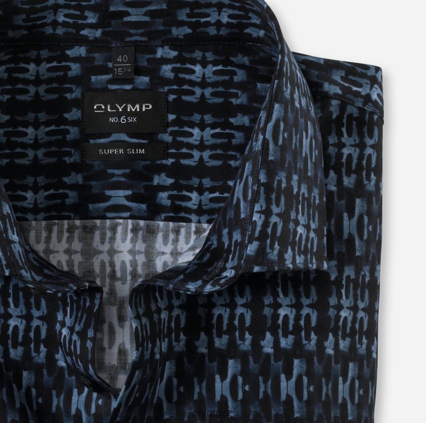 oblečení OLYMP Ne. six super slim, business triko, moderní kent, marine PN444618