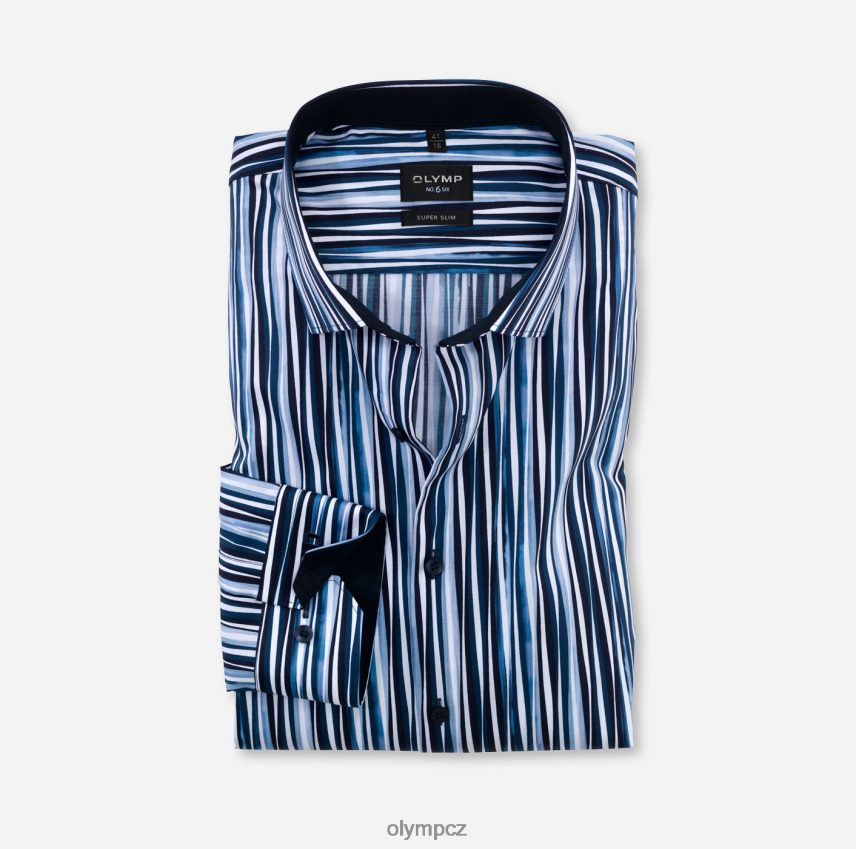 oblečení OLYMP Ne. six super slim, business triko, moderní kent, marine PN4446251