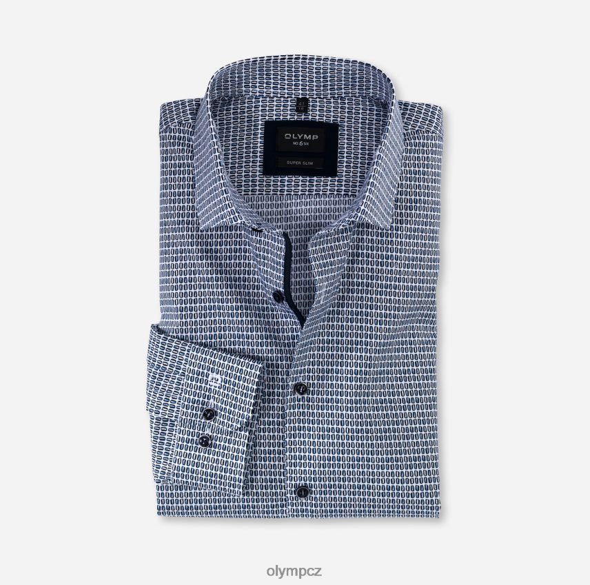 oblečení OLYMP Ne. six super slim, business triko, moderní kent, marine PN4446256