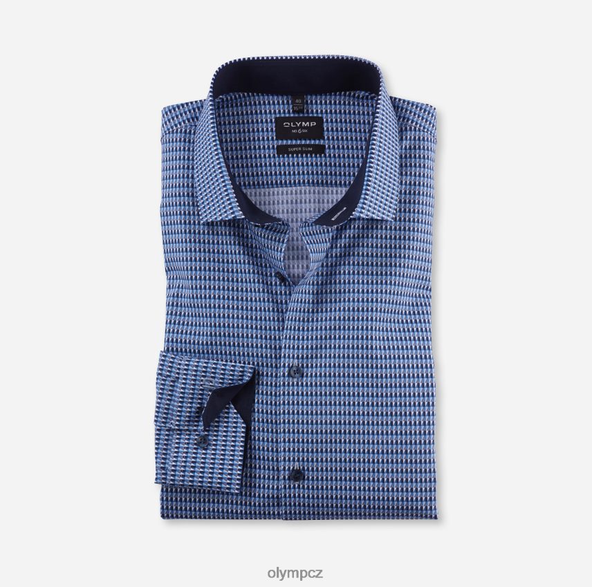 oblečení OLYMP Ne. six super slim, business triko, moderní kent, marine PN444660