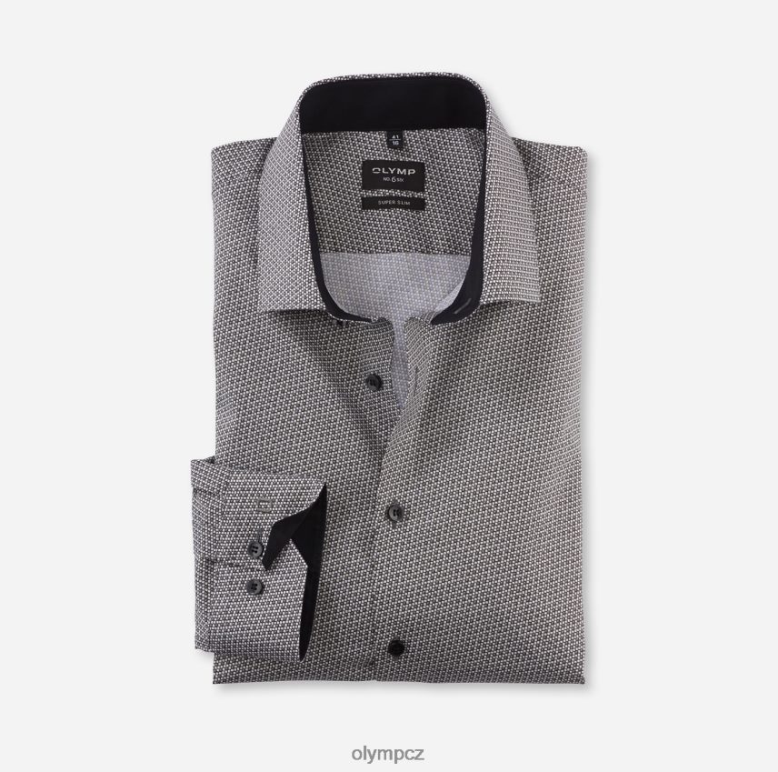 oblečení OLYMP Ne. six super slim, business triko, moderní kent, olivové PN4446108