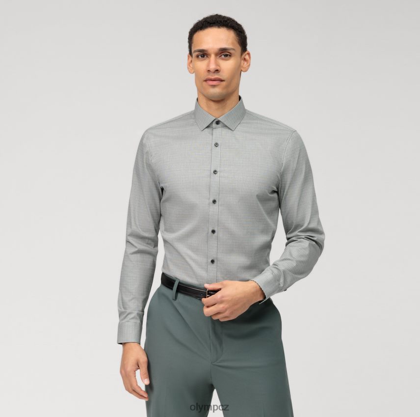 oblečení OLYMP Ne. six super slim, business triko, moderní kent, olivové PN444663