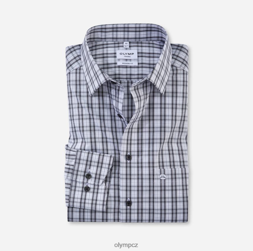 oblečení OLYMP tenenz moderní střih, obchodní košile, nový kent, černá PN44461721