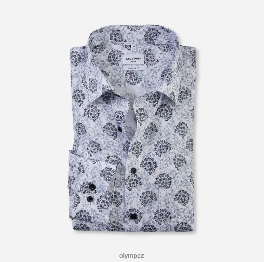 oblečení OLYMP tenenz moderní střih, obchodní košile, nový kent, stříbrná šedá PN44461738