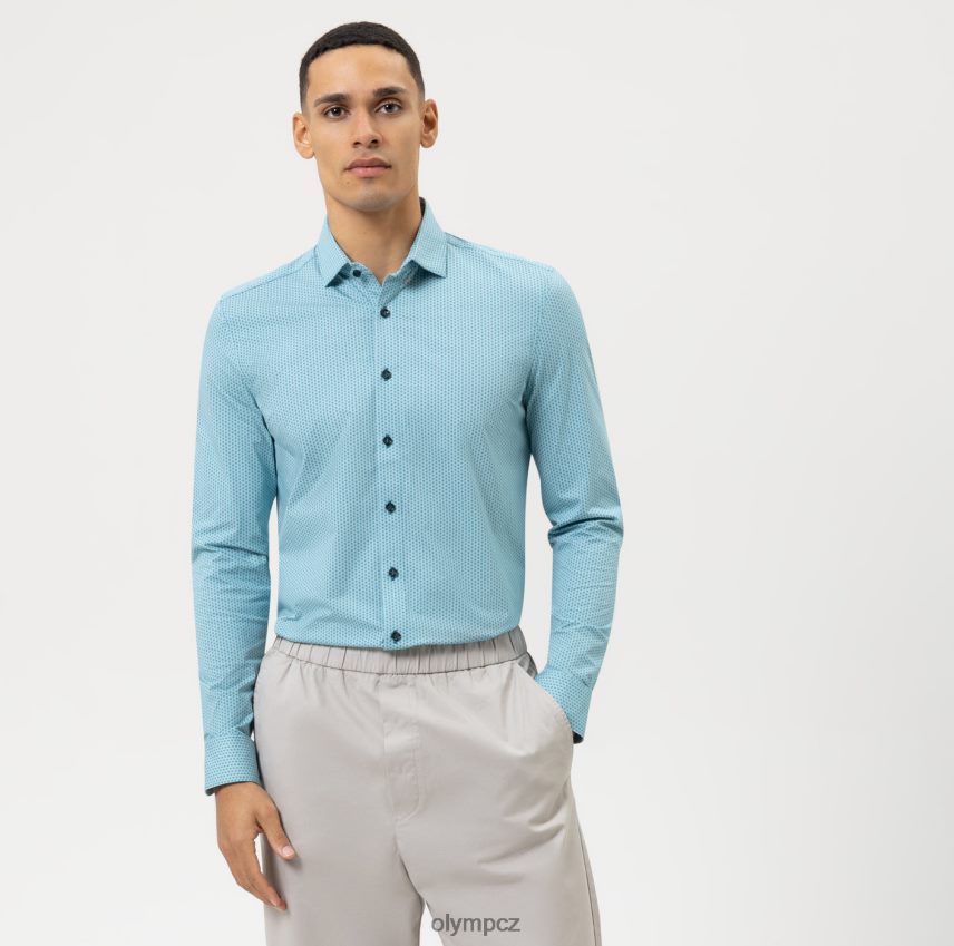 oblečení OLYMP 5. úroveň 24/sedm body fit, business triko, dlouhý rukáv extra dlouhý, moderní kent, smaragd PN4446887