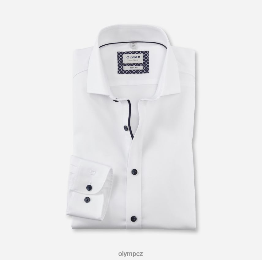 oblečení OLYMP body pět úrovně, obchodní košile, dlouhý rukáv extra dlouhý, královský kent, bílá PN4446863