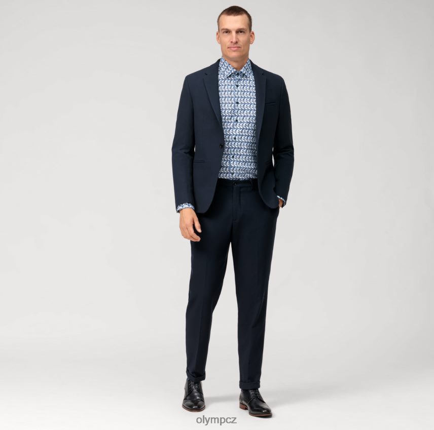 oblečení OLYMP body pět úrovně, obchodní košile, extra dlouhý rukáv, new york kent, bleu PN4446870