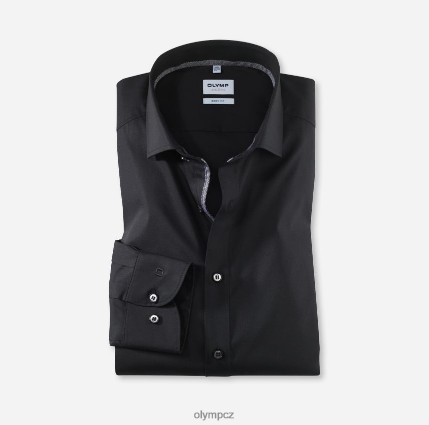 oblečení OLYMP body pět úrovně, obchodní košile, královský kent, černá PN4446422