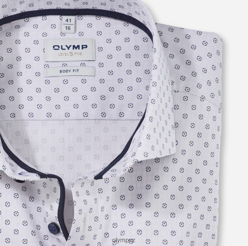 oblečení OLYMP body pět úrovně, obchodní košile, královský kent, taupe PN4446660
