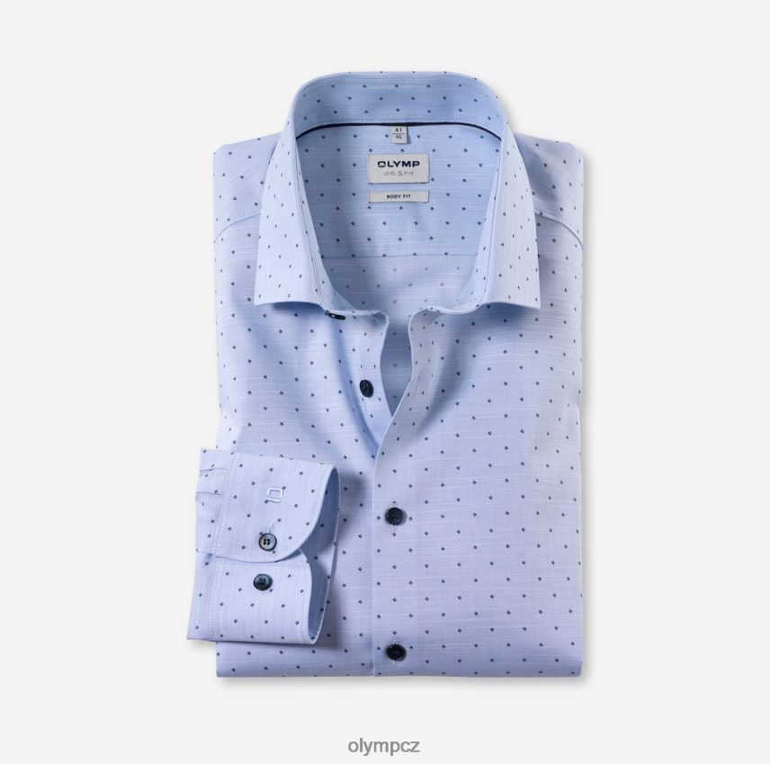 oblečení OLYMP body pět úrovně, obchodní košile, moderní kent, bleu PN4446473