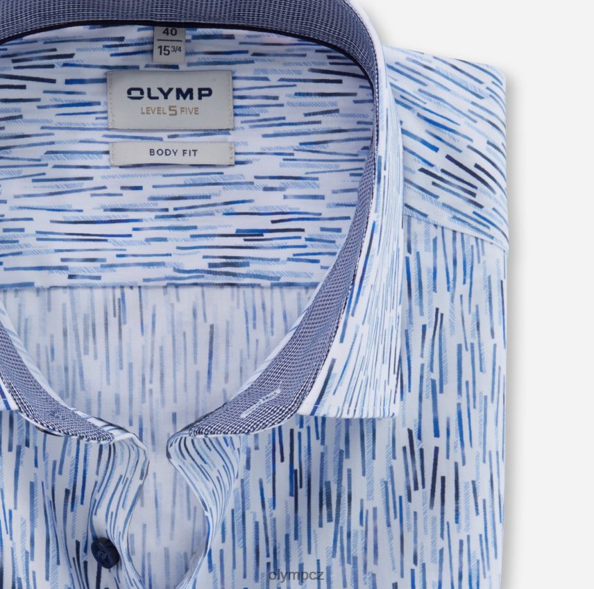 oblečení OLYMP body pět úrovně, obchodní košile, moderní kent, bleu PN4446612