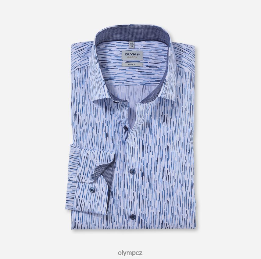 oblečení OLYMP body pět úrovně, obchodní košile, moderní kent, bleu PN4446748