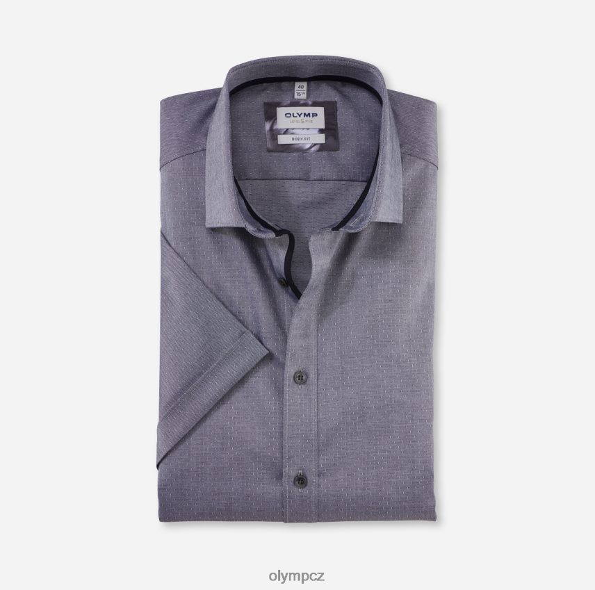 oblečení OLYMP body pět úrovně, obchodní košile, moderní kent, černá PN4446766