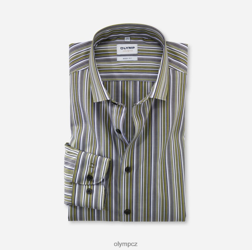 oblečení OLYMP body pět úrovně, obchodní košile, moderní kent, limetkově zelená PN4446724