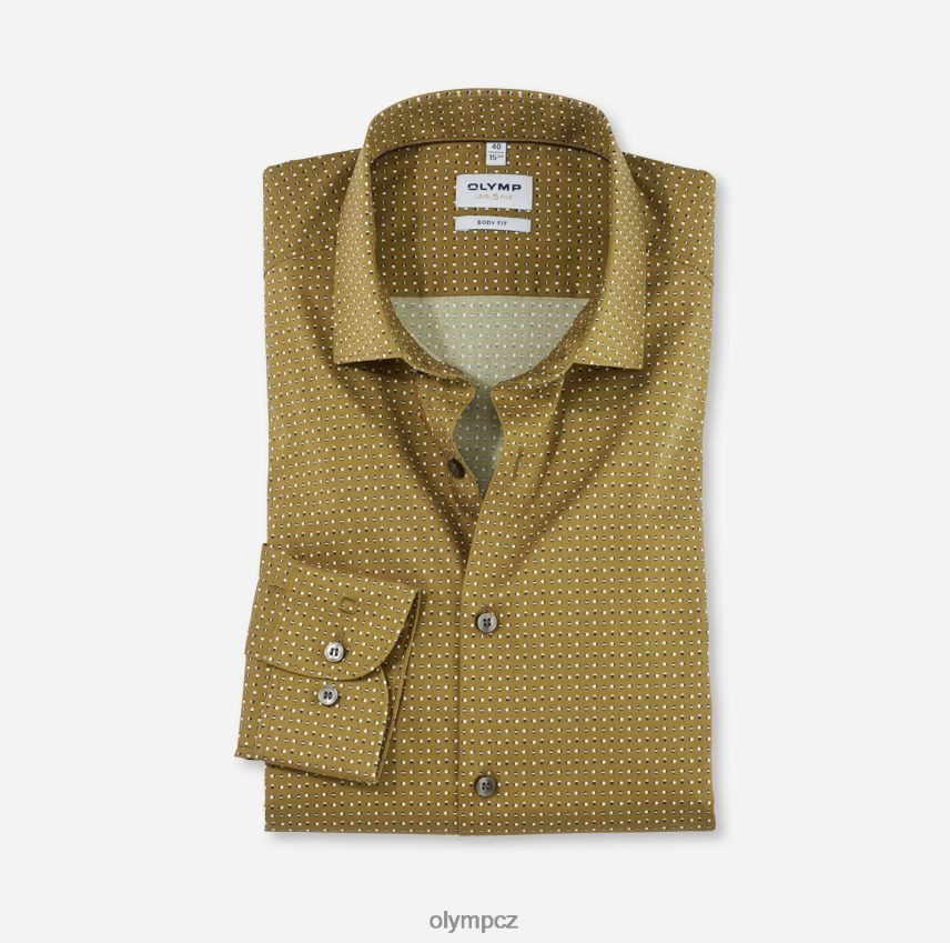 oblečení OLYMP body pět úrovně, obchodní košile, moderní kent, mosaz PN4446679