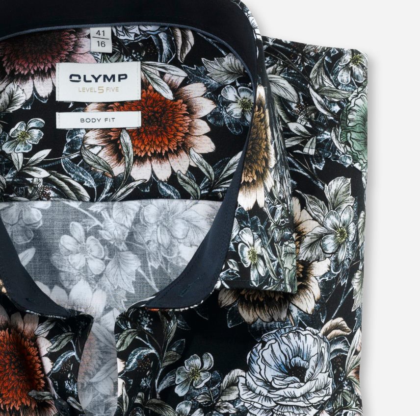 oblečení OLYMP body pět úrovně, obchodní košile, moderní kent, námořník PN4446646