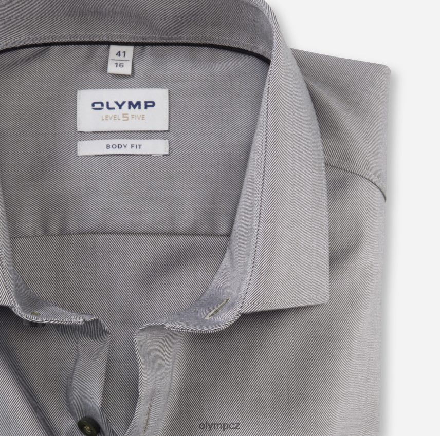 oblečení OLYMP body pět úrovně, obchodní košile, moderní kent, olivová PN4446488
