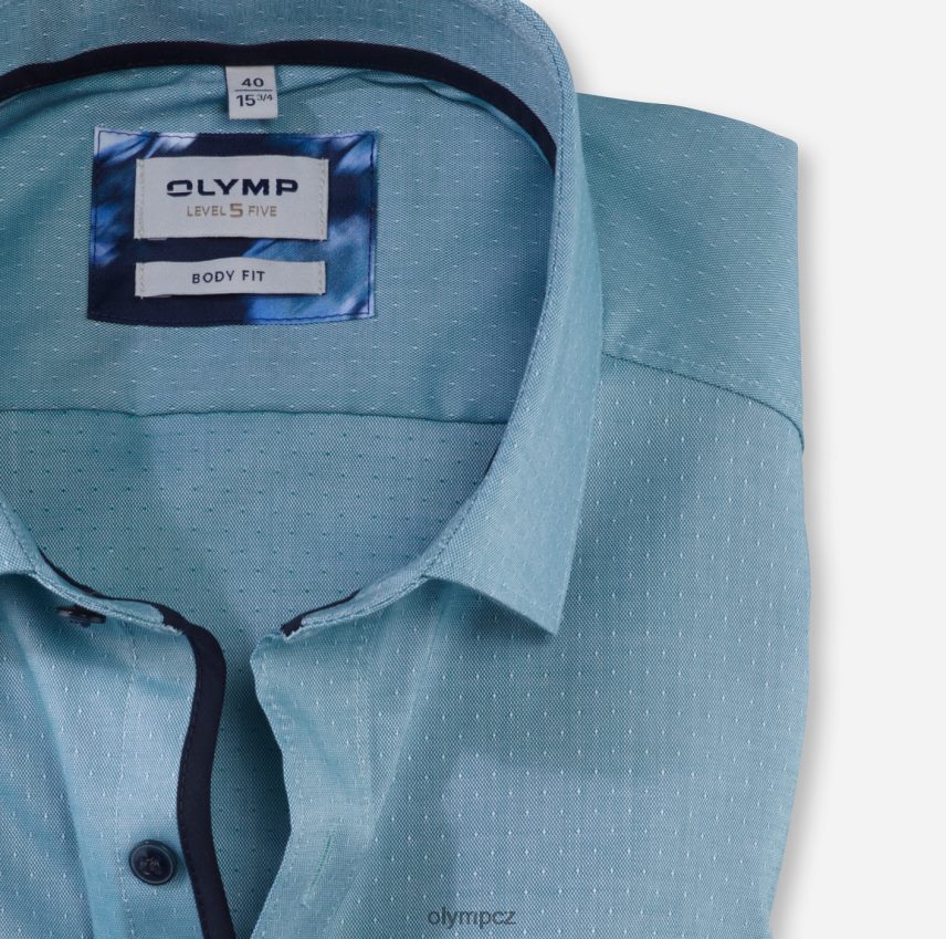 oblečení OLYMP body pět úrovně, obchodní košile, moderní kent, smaragd PN4446588