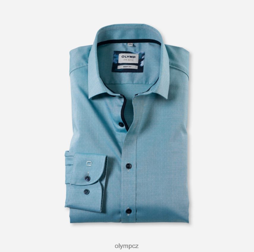 oblečení OLYMP body pět úrovně, obchodní košile, moderní kent, smaragd PN4446711