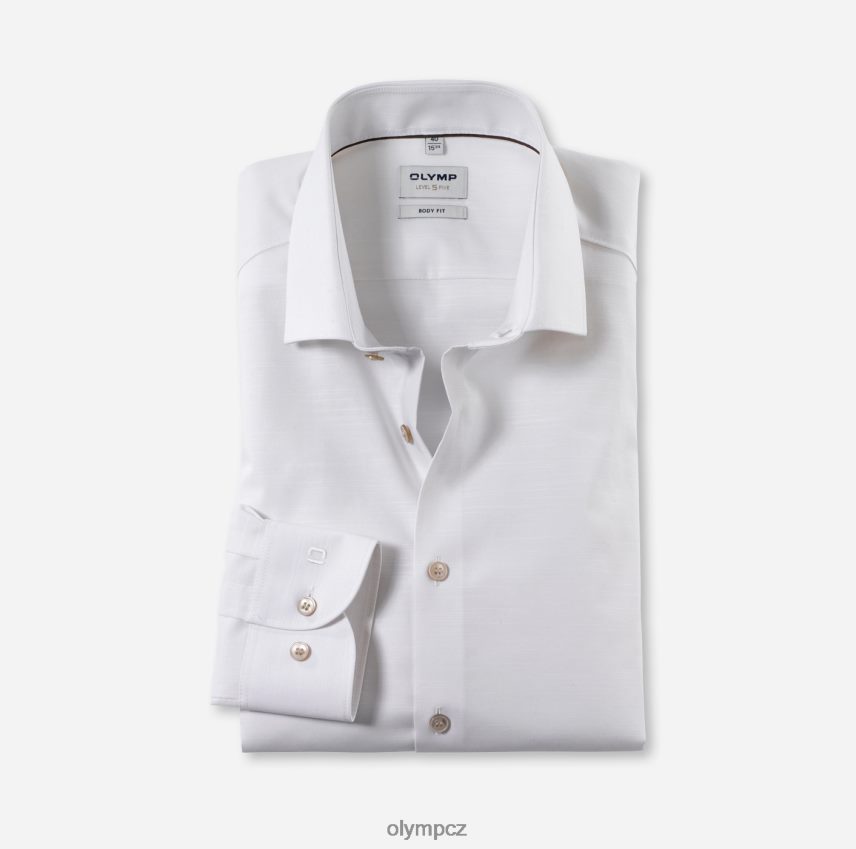 oblečení OLYMP body pět úrovně, obchodní košile, moderní kent, světle béžová PN4446355