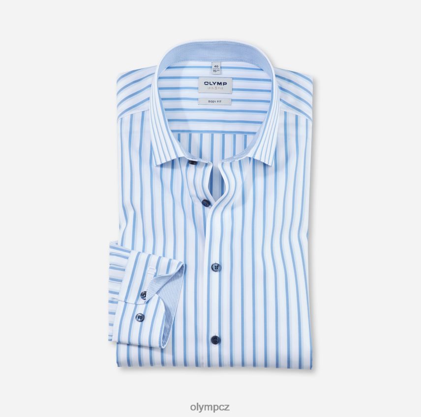oblečení OLYMP body pět úrovně, obchodní košile, new york kent, bleu PN4446794