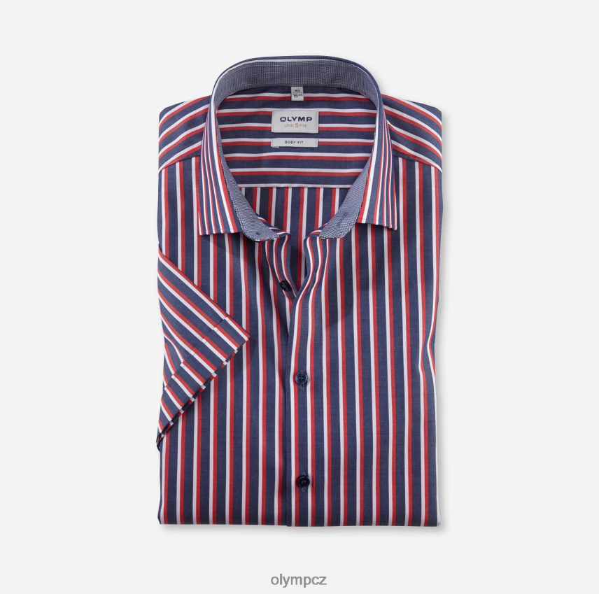 oblečení OLYMP body pět úrovně, obchodní košile, new york kent, červená PN4446661