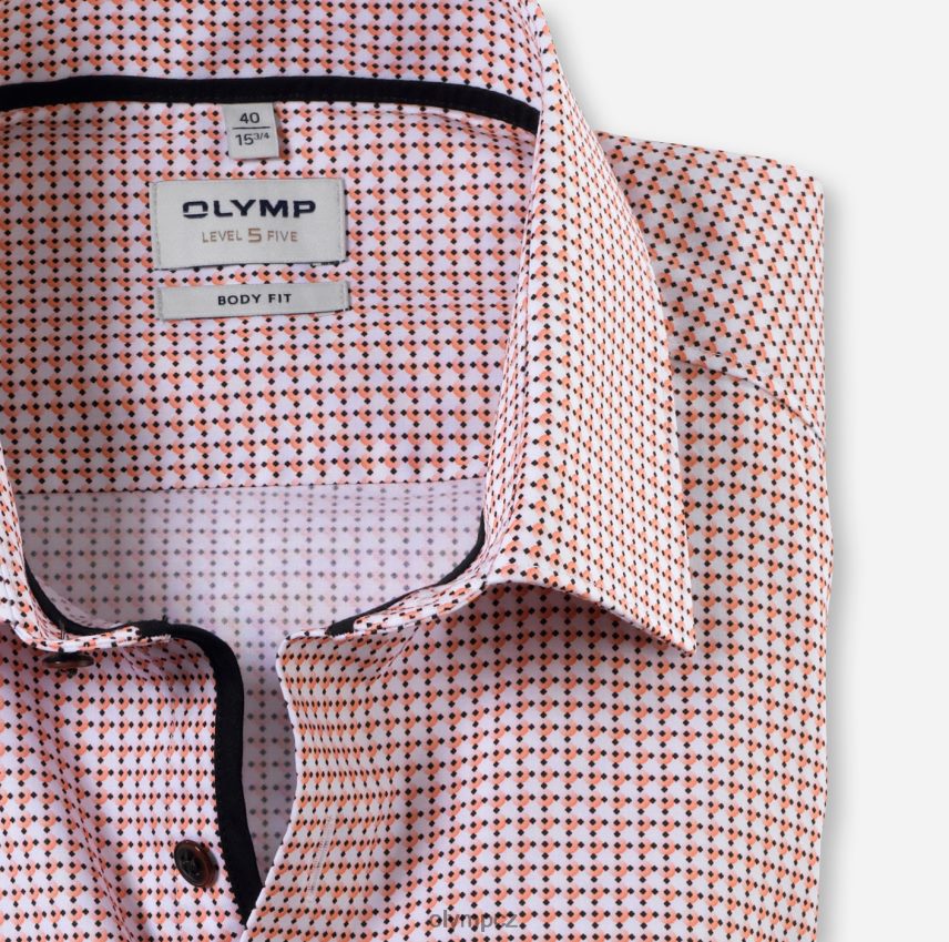 oblečení OLYMP body pět úrovně, obchodní košile, new york kent, oranžová PN4446603