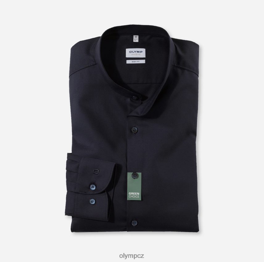 oblečení OLYMP body pět úrovně, obchodní košile, stojáček, půlnoční modrá PN4446402
